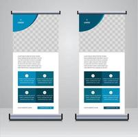 Kreatives Firmengeschäft Roll-Up Banner Design Vorlage Vektor