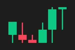 Trading-Charts-Logo. Vektor im flachen Design