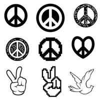 Handgeste v Zeichen für Sieg oder Frieden flaches Vektorsymbol