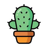 enkel kaktus färgrik ikon illustration. de ikon illustration kan vara Begagnade för webbplatser, skriva ut mallar, presentation mallar, illustrationer, etc vektor