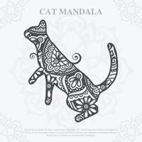 Katzenmandala. Vintage dekorative Elemente. orientalisches Muster, Vektorillustration. vektor