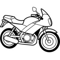 Motorrad Gliederung Illustration Konzept vektor
