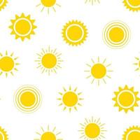 Sonne nahtlose Muster. Solarenergie. Wärmestrahlen. Vektor-Illustration vektor