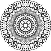 svart mandala för design vektor