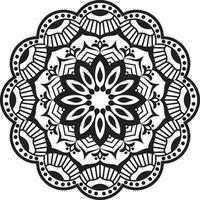 schwarzes Mandala für Design vektor