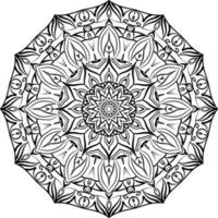 svart mandala för design vektor