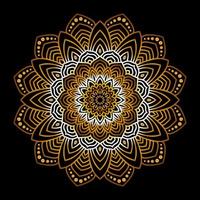 Goldfarbenes Luxus-Mandala-Design vektor