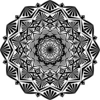 schwarzes Mandala für Design vektor