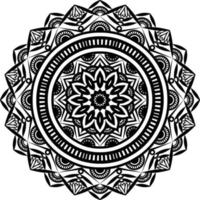 schwarzes Mandala für Design vektor