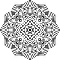 schwarzes Mandala für Design vektor