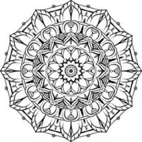 schwarzes Mandala für Design vektor