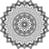 svart mandala för design vektor