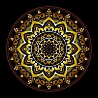 Goldfarbenes Luxus-Mandala-Design vektor