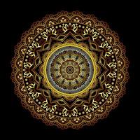 Luxus-Mandala-Hintergrunddesign mit goldenem Arabeskenmuster vektor