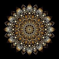 Luxus-Mandala-Hintergrunddesign mit goldenem Arabeskenmuster vektor