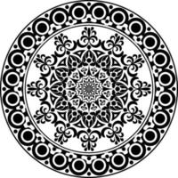 schwarzes Mandala für Design vektor