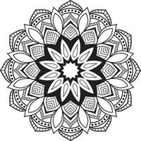 svart mandala för design vektor