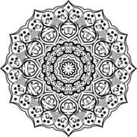 svart mandala för design vektor