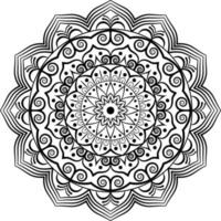 schwarzes Mandala für Design vektor