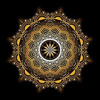 Goldfarbenes Luxus-Mandala-Design vektor