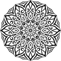 schwarzes Mandala für Design vektor