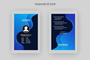 modern och kreativ kontorspersonal-id-kortdesign för nedladdning av anställd pro vektor