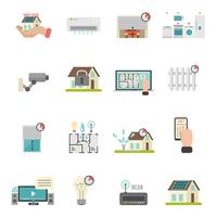 smart house icons set vektor