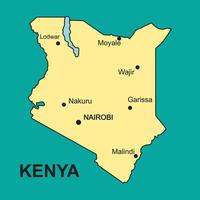 Kenia Land Karte vektor