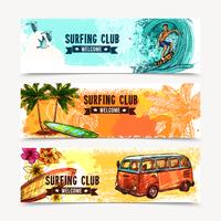 surf banner set vektor