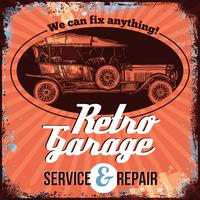 vintage bil service design vektor