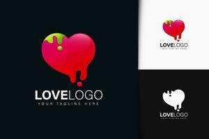 Liebe Logo-Design mit Farbverlauf vektor