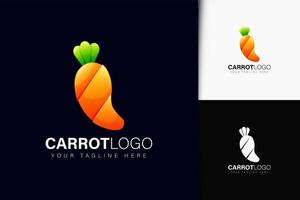 Karotten-Logo-Design mit Farbverlauf vektor