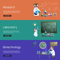 Science Research Banners vektor