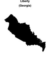 Freiheit Bezirk, Georgia leer Gliederung Karte vektor