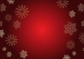 gyllene snöflingor jul bakgrund vektor