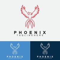 phoenix logotyp vektor illustration formgivningsmall