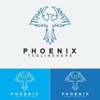 Phönix-Logo-Vektor-Illustration-Design-Vorlage vektor