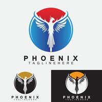 Phönix-Logo-Vektor-Illustration-Design-Vorlage vektor