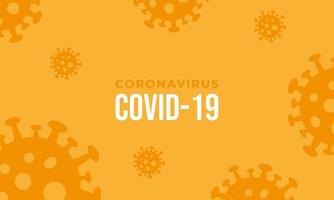 coronavirus eller covid-19 bakgrundsdesign, platt och modern stil med gul färg. vektor illustration eps10