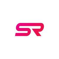 sr logotyp initialer. modern sr-logotyp vektor