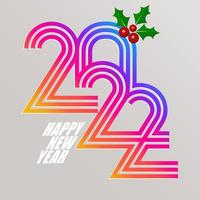 2022 Frohes neues Jahr Weihnachten Design-Vorlage. Logodesign für Grußkarten oder für Branding, Banner, Cover, Karte Frohes neues Jahr 2022t vektor