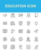 App-Bildung-Symbol-Icon-Set vektor