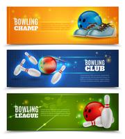 Bowling Banners Set vektor