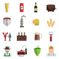 Bier Icons Flat Set vektor