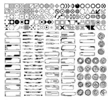 staplar och ramar vektorillustration för webbgränssnittsdesign. hud-spelelement i enkel stil. en kopia samling i ett futuristiskt och högteknologiskt tema. vektor