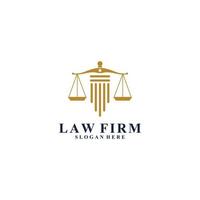 Anwaltskanzlei-Logo-Vorlage in weißem Hintergrund vektor
