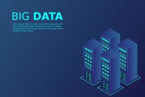 stordator, powered server, högteknologiskt koncept, datacenter, molndatalagring vektor