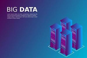 stordator, powered server, högteknologiskt koncept, datacenter, molndatalagring vektor