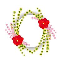 Blumenornament-Vektor-Symbol-Illustration