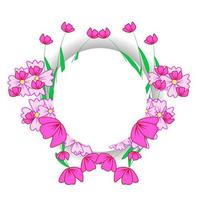 Blumenornament-Vektor-Symbol-Illustration